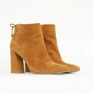 STUART WEITZMAN Grandiose Camel Suede Ankle Bootie Camel Size 8 NEW